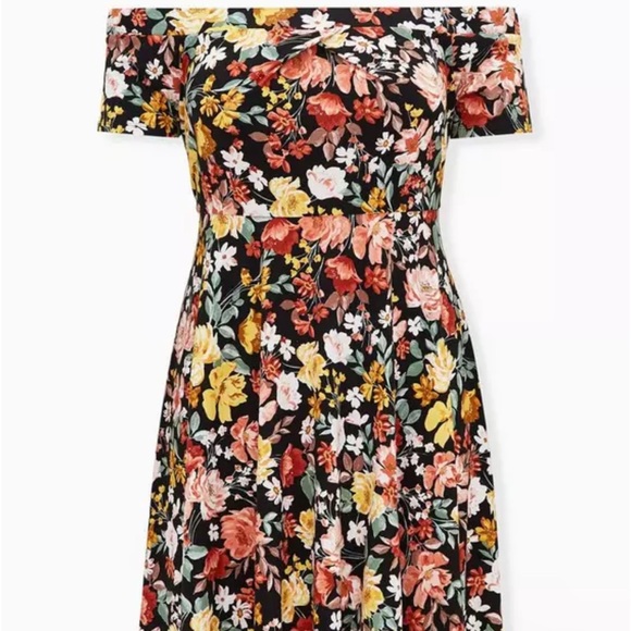torrid Dresses & Skirts - Torrid Mini Studio Luxe Ponte Off-Shoulder Skater Dress